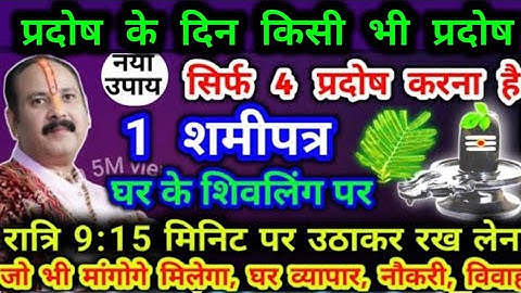 प्रदोष शमी पत्र वाला नया अचूक उपाय‌ पंडित प्रदीप जी मिश्रा | pradeep mishra ke upay