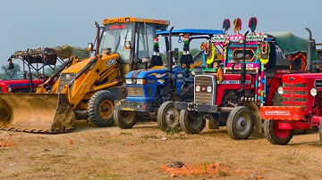 JCB 3dx Eco Loaded Tractor Stuck Mud in Trolley Mahindra 475 Di New Holland 3630 Eicher 380 Kubota