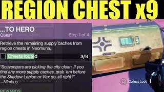 retrieve the remaining supply caches from region chests in neomuna | Destiny 2 ALL REGION CHEST