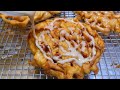 GLAZED Funnel Cake is AMAZING! How to make FUNNEL CAKE