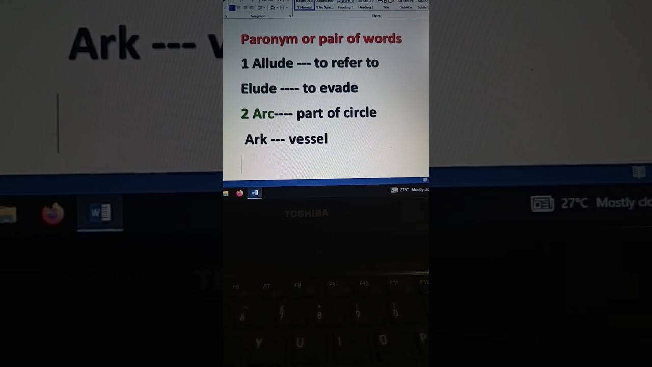 Paronym or pair of words of huge importance | English Vocublary| |Words|