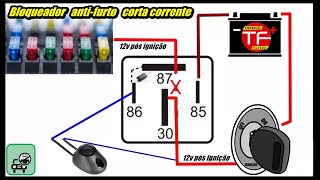 How to make a homemade anti-theft circuit breaker using only an auxiliary relay. screenshot 5
