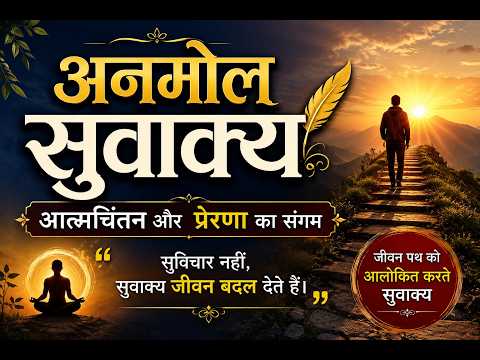 अनमोल सुवाक्य | आत्मचिंतन और प्रेरणा का संगम - जीवन पथ को आलोकित करते सुवाक्य