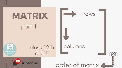 Matrices(part-1) class-12,Introduction & types of matrices,as per CBSE,ISC&many state board syllabus