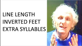 POETIC TECHNIQUE / LESSON ONE: Four types of metre #6: Variations on the iamb.