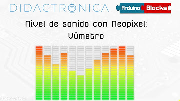 Niveles de luz con Arduino y Neopixel en ArduinoBlocks: Vúmetro