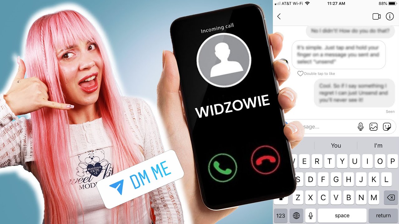 DZWONIE I PISZE DO WIDZÓW NA INSTAGRAMIE