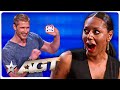 FLIRTY Magician Gives Mel B GOOSEBUMPS on America's Got Talent!