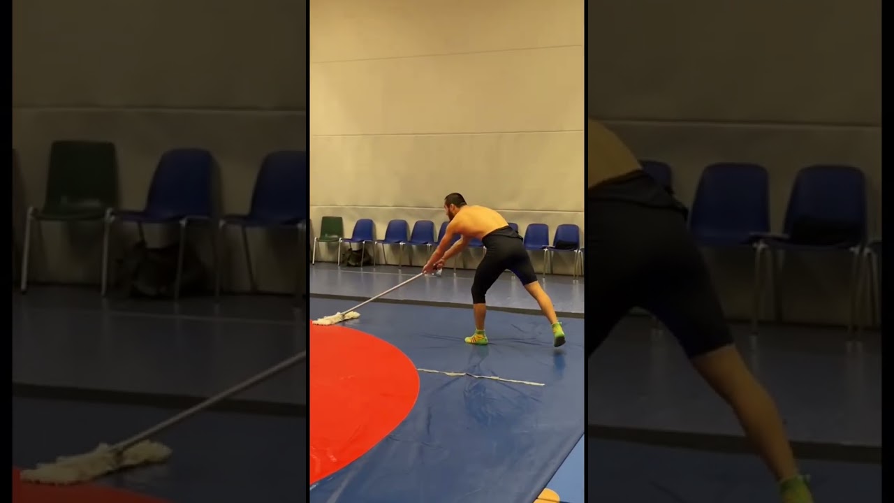 After training, don't forget to clean the mat. 