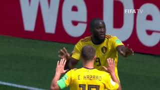 Romelu LUKAKU Goal 1 - Belgium v Tunisia - MATCH 29