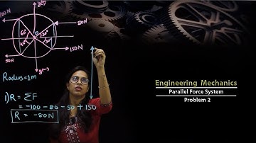 Engineering Mechanics | Parallel force System | Problem 2 | #7 | PCE | Prof. Sonali Parida
