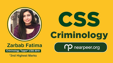 CSS Criminology | Zarbab Fatima, CSS 2019