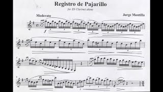 Video thumbnail of "Registro de Pajarillo for Solo Eb Clarinet by J. Montilla (Iván Villar Sanz)"