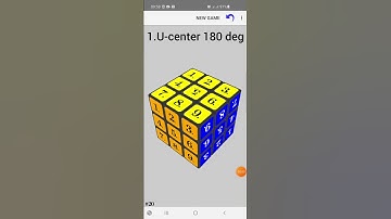 Simplest 180/90 deg centers rotation algorithms for Rubik