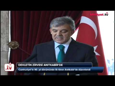 Devletin zirvesi Anıtkabir'de - YouTube