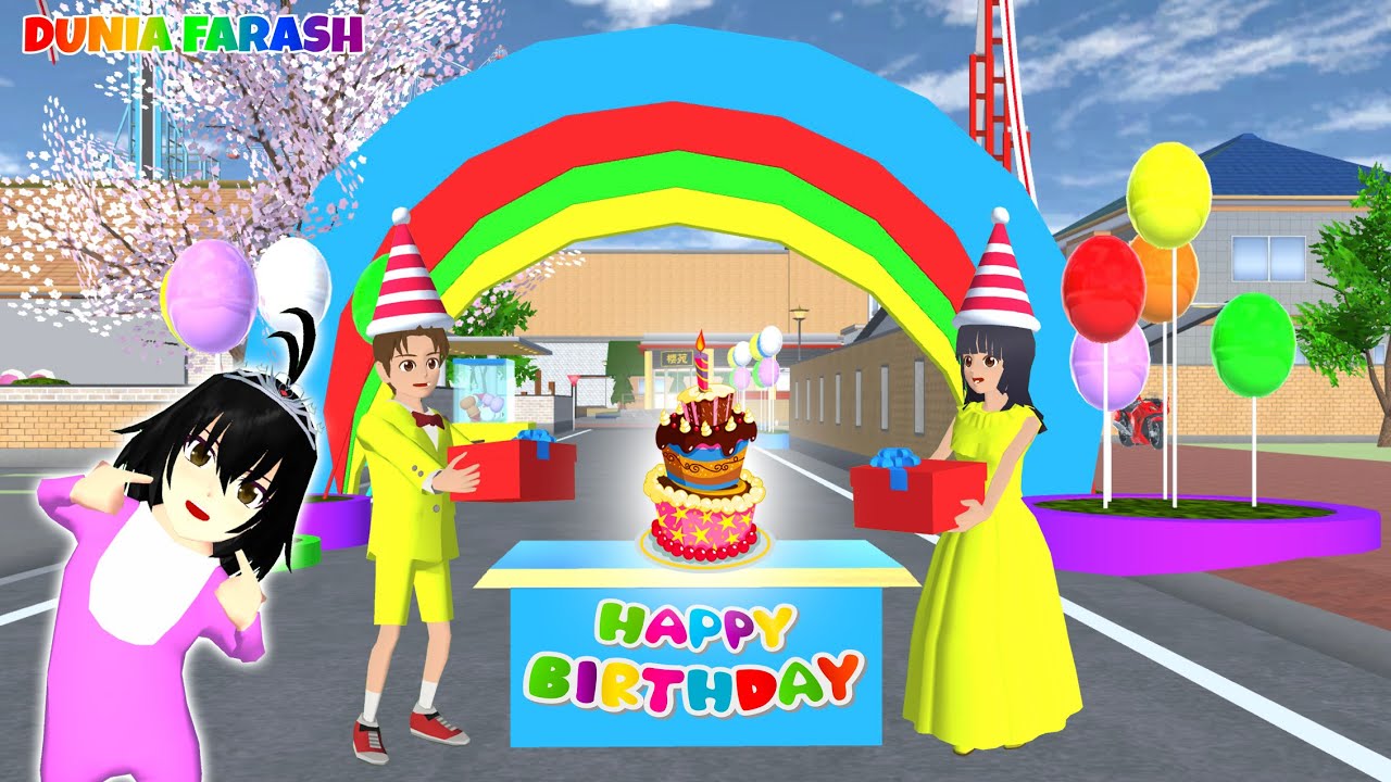 Baby Celine ULANG TAHUN, Yuta Dan Mio Beri Hadiah Terbaik || Sakura School