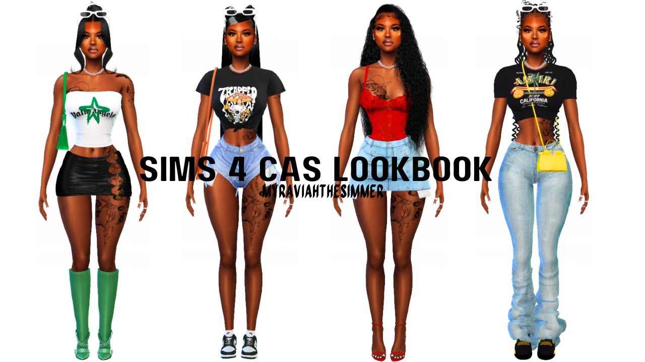 Sims 4 Female Cas Urban Lookbook Part 4 Cc Links Youtube