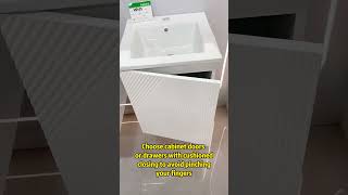 The Savior of Small Bathrooms #bathroomvanity #smallbathroomdesign