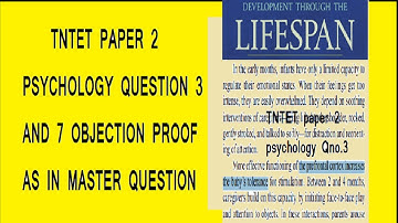 TNTET paper 2 psychology objection question with exact proof as in question paper