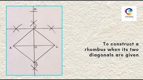 #10 Intermediate Plane Geometry | Draw rhombus with two diagonals | ChitraRang Fine Art Academy
