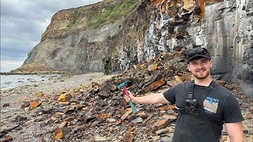 Hunting a Fresh Landslide for Fossils! Beautiful Beach Reveals Ammonites, Squid & More Marine Finds!