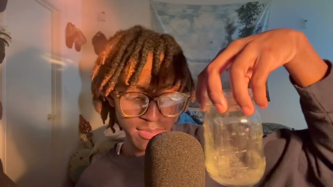 ASMR - starting my jar collection - glass tapping and water sounds