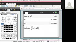 Calculator Application Menu on a TI-nSpire screenshot 3