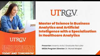 Master of Science in Business Analytics & Artificial Intelligence Virtual Information Session