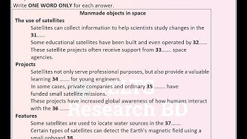 IELTS Actual listening Manmade objects in space part 4