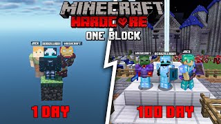 We Survived 100 Days On Oneblock In *hardcore* Minecraft | Deadzilla