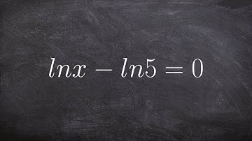 Pre-Calculus - How to solve a logarithmic equation by using the properties of logs lnx - ln5 = 0