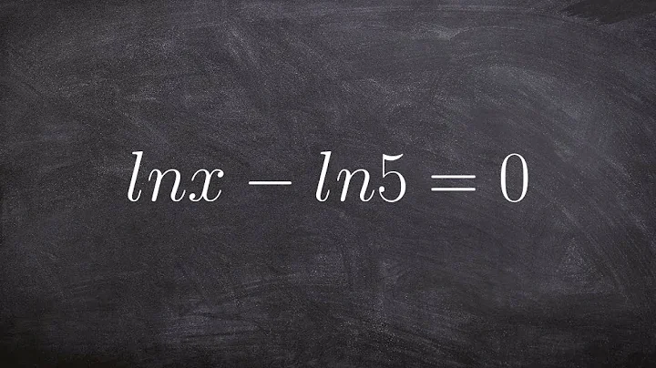 Pre-Calculus - How to solve a logarithmic equation by using the properties of logs lnx - ln5 = 0