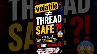 Why volatile is NOT Thread Safe 😳 #java #coding #shorts