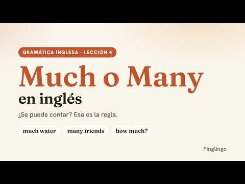 Much o Many en inglés