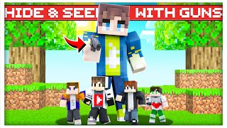 TINY HIDE & SEEK WITH GUNS 🤣 | Minecraft in Telugu | Maddy Telugu Gamer