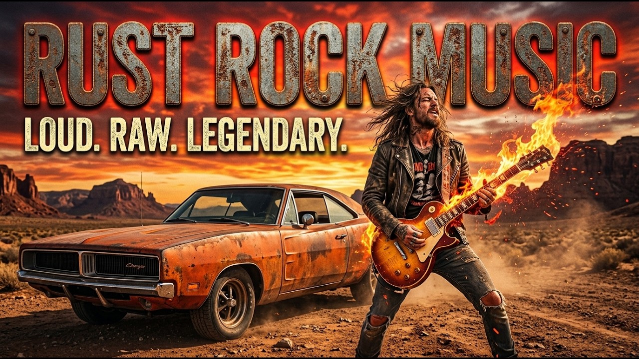 Rust Rock Road Trip Playlist – Desert Highways & Loud Guitar Riffs 🎸