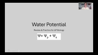 Water Potential for AP Biology