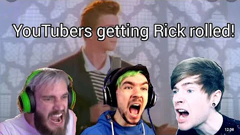 YouTubers getting Rick rolled compilation! (Read description)