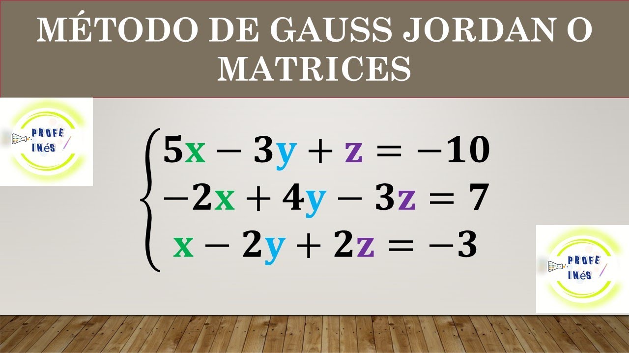 SISTEMA DE ECUACIONES LINEALES 3X3 POR EL MÉTODO DE GAUSS JORDAN