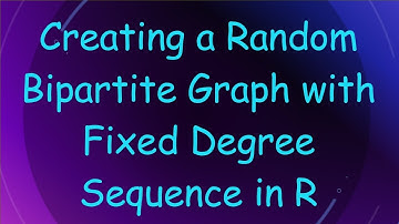 Creating a Random Bipartite Graph with Fixed Degree Sequence in R