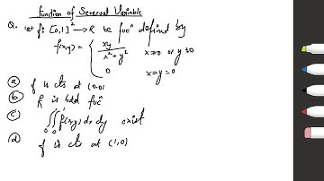 Function of Several Variable | CSIR NET