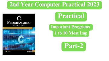 2nd Year Computer Science Practical || Important Programs 2023 || Part-1