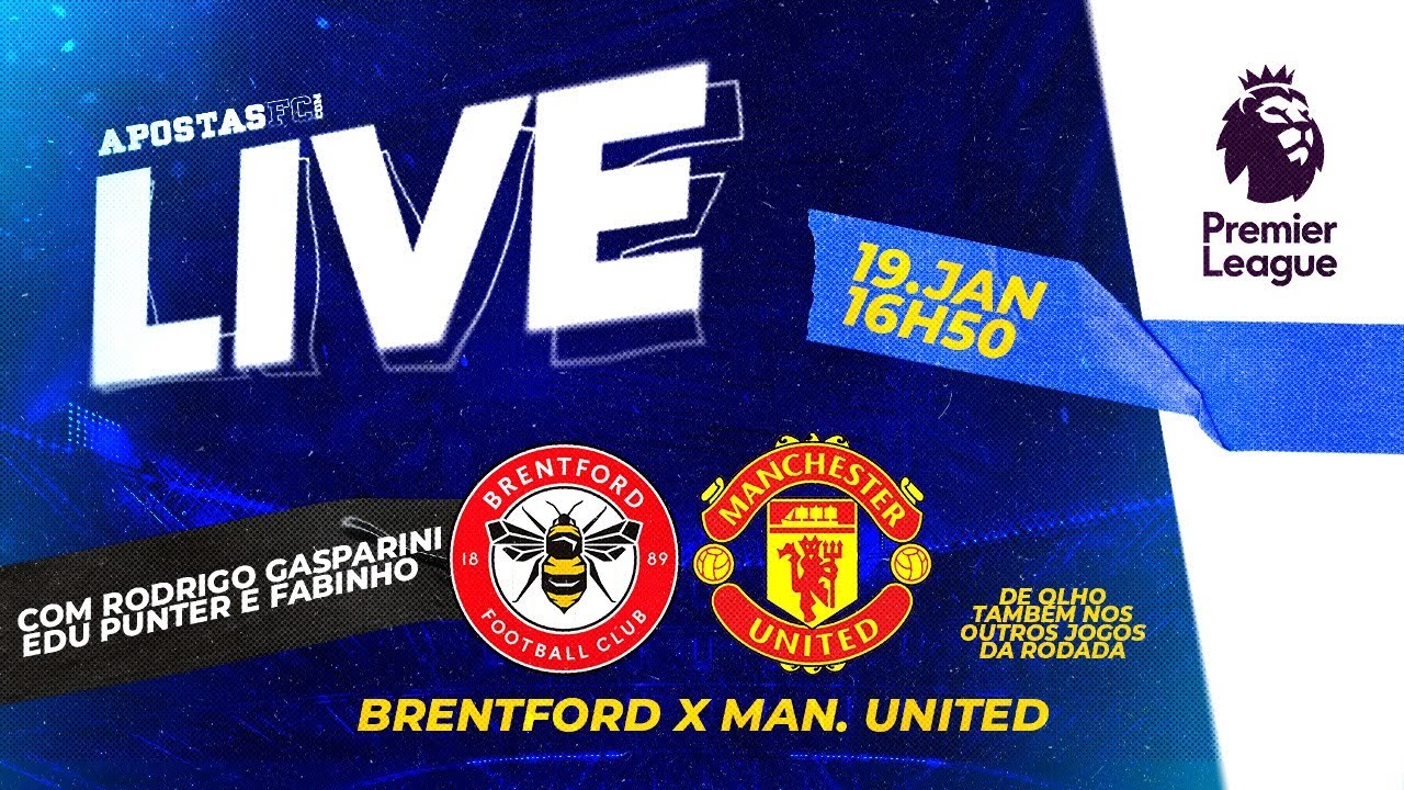 🔴 BRENTFORD X MANCHESTER UNITED  AO VIVO  PREMIER LEAGUE  17ª RODADA
