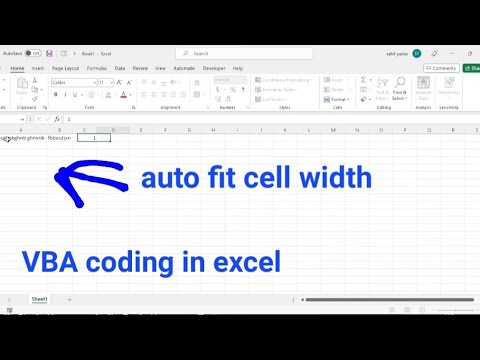 Auto Fit Cell Width In Excel With VBA Coding #advance #excel #viral # ...