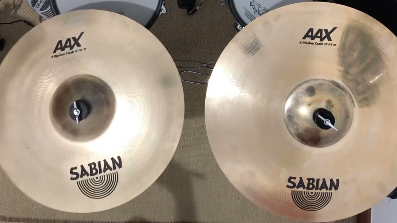 Sabian AAX X-plosion Crash 16” vs 18”