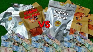 WOW! UANGNYA SAMPE DITUMPUK2!!! KERIPIK BALADO MANTUL vs KUPING GAJAH SUPER DUPER BERHADIAH UANG