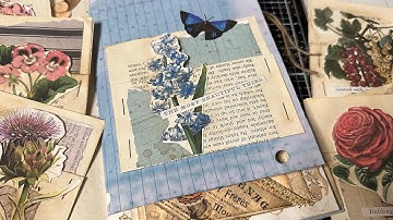 #roxysweeklychallenge Week Two 2023 - Book Page Pockets with Raised Flowers
