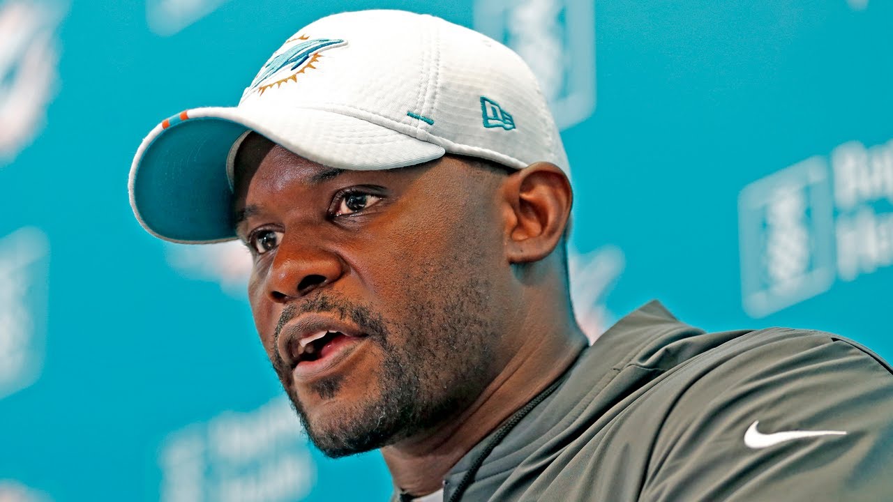 Miami Dolphins coach Brian Flores says right now Ryan Fitzpatrick is the quarterback