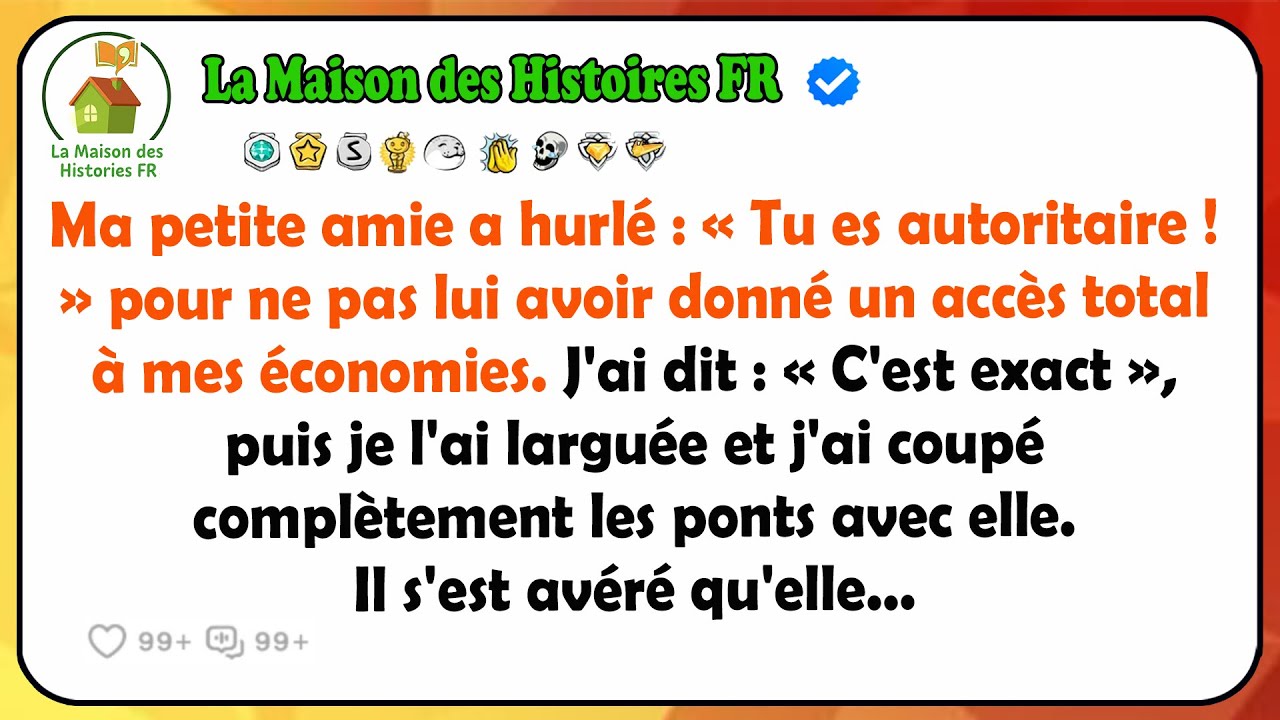 « Tu vas finir seul avec ton argent. » Ces mots, Chloé me les a crachés au visage un matin, dans la cuisine, entre deux gorgées de café. Depuis presque un an, je croyais construire quelque chose...