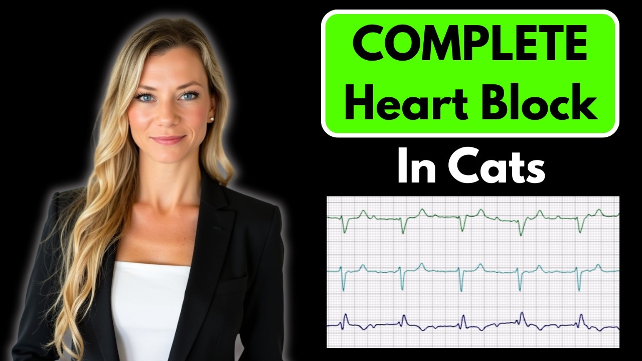 3rd Degree AV Block in a Cat | Veterinary ECG Rhythm Series